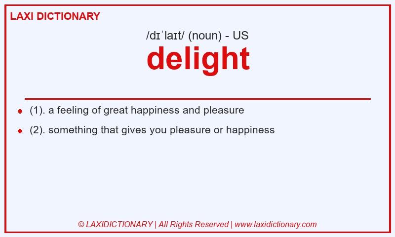 Definition delight in American English