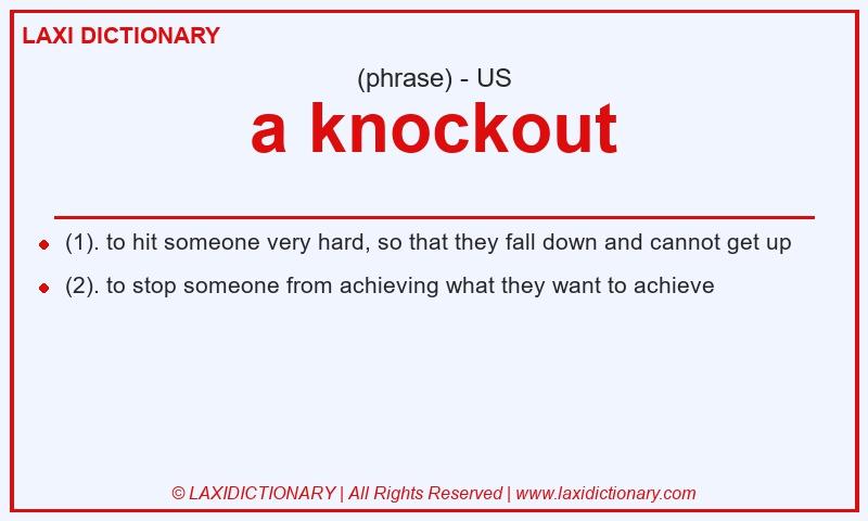Definition a knockout in American English