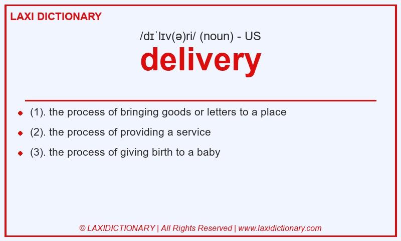 Definition delivery in American English