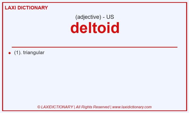Definition deltoid in American English