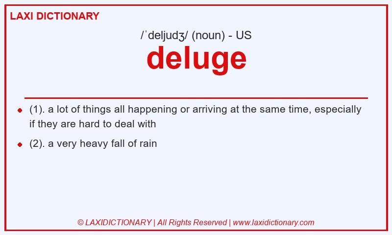 Definition deluge in American English