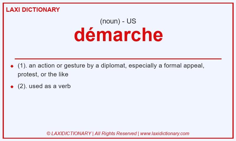 Definition démarche in American English