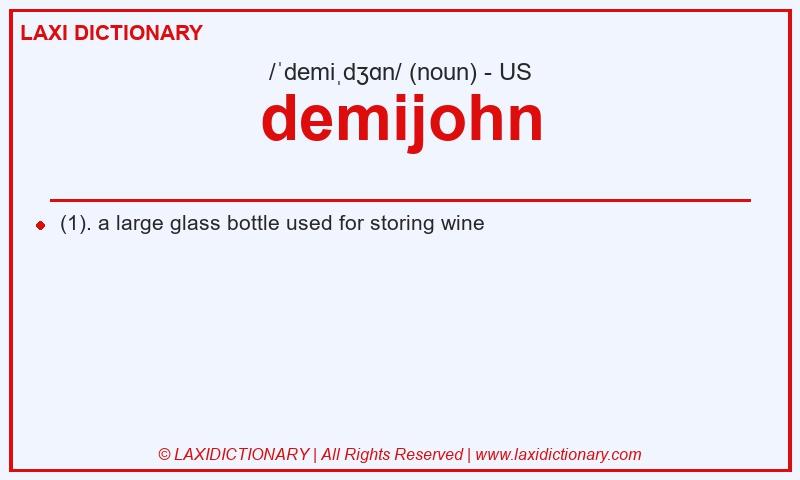 Definition demijohn in American English
