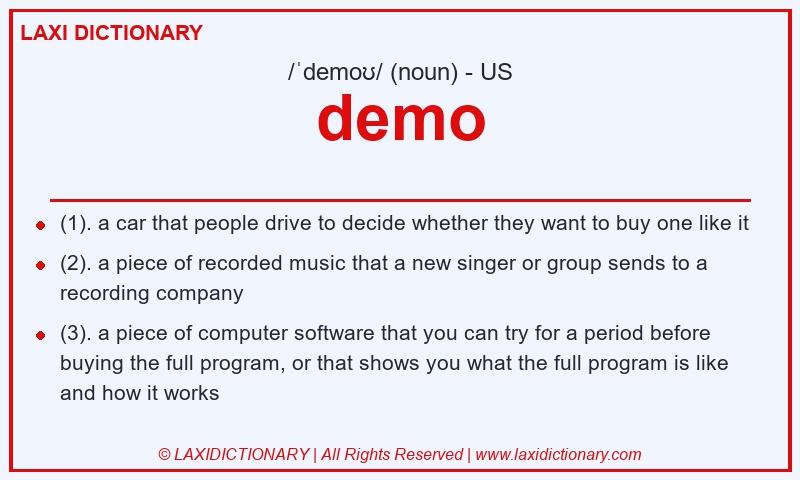 Definition demo in American English