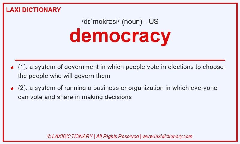 Definition democracy in American English