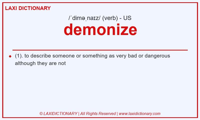 Definition demonize in American English