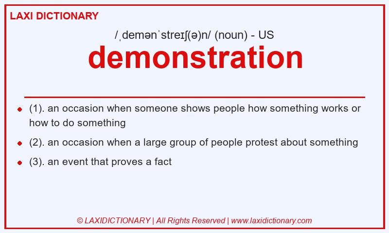 Definition demonstration in American English