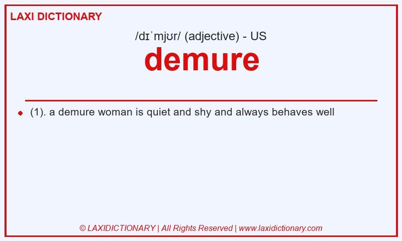 Definition demure in American English