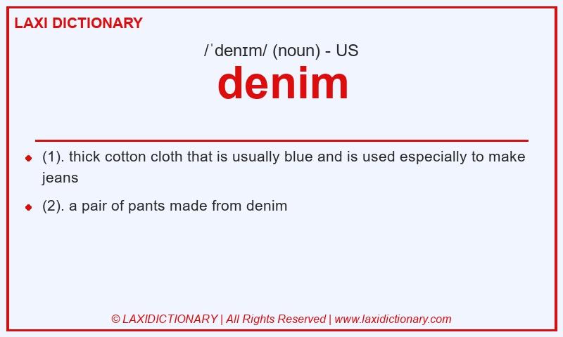 Definition denim in American English