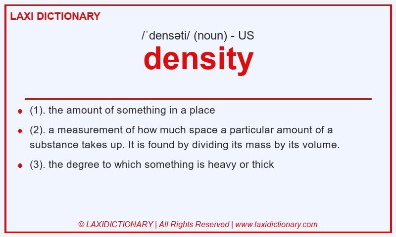 Definition density in American English