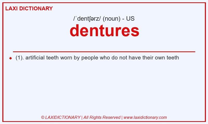 Definition dentures in American English