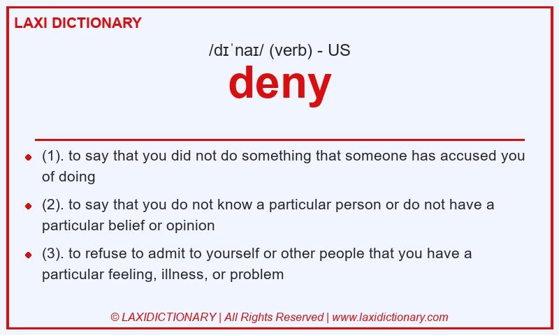 Definition deny in American English