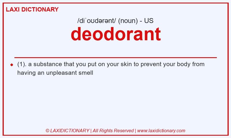 Definition deodorant in American English