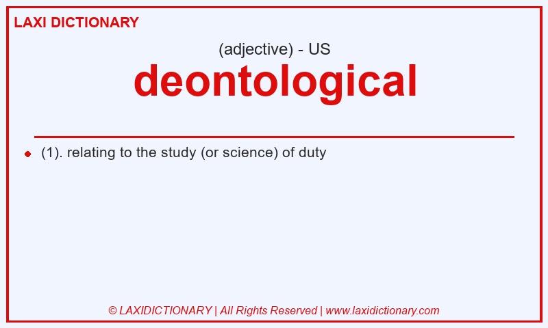 Definition deontological in American English