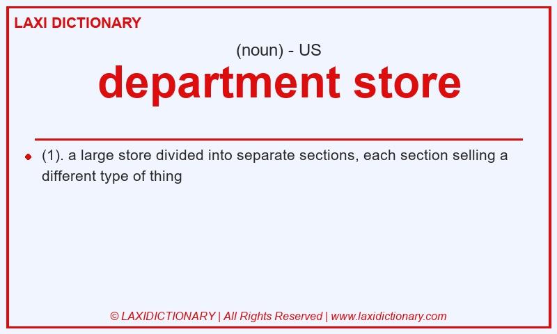 Definition department store in American English