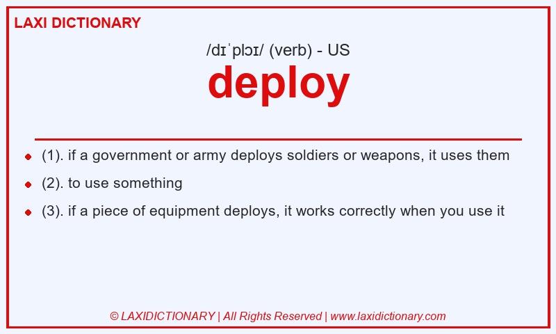 Definition deploy in American English