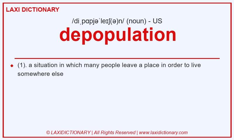Definition depopulation in American English