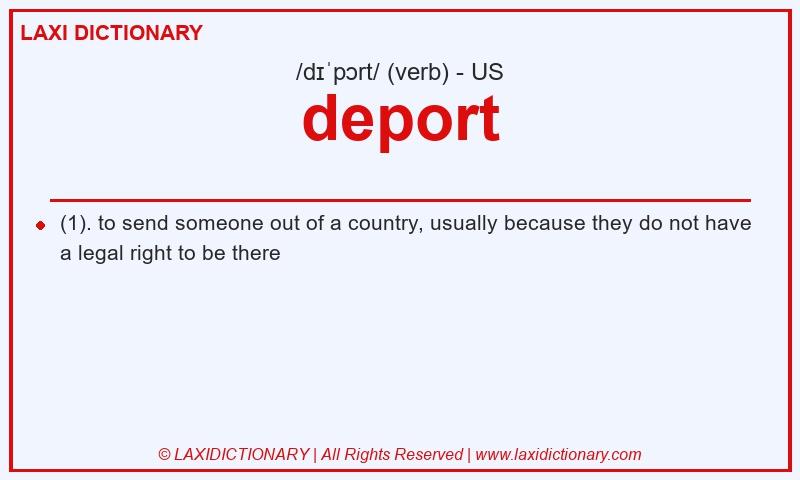 Definition deport in American English