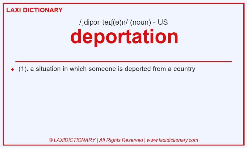 Definition deportation in American English