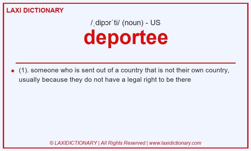 Definition deportee in American English