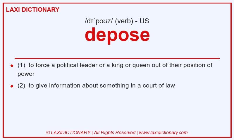 Definition depose in American English
