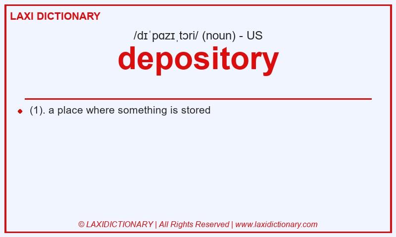Definition depository in American English