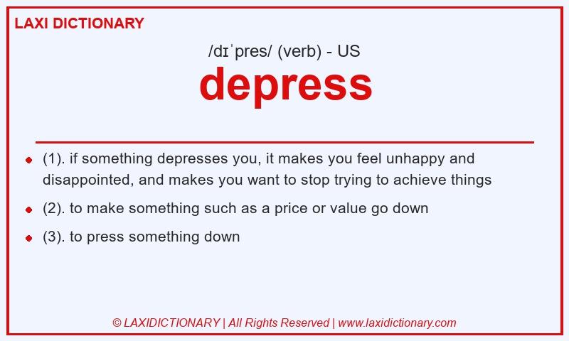 Definition depress in American English