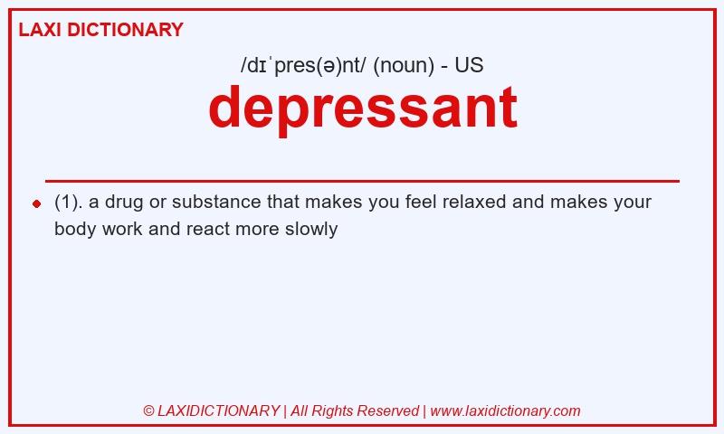 Definition depressant in American English