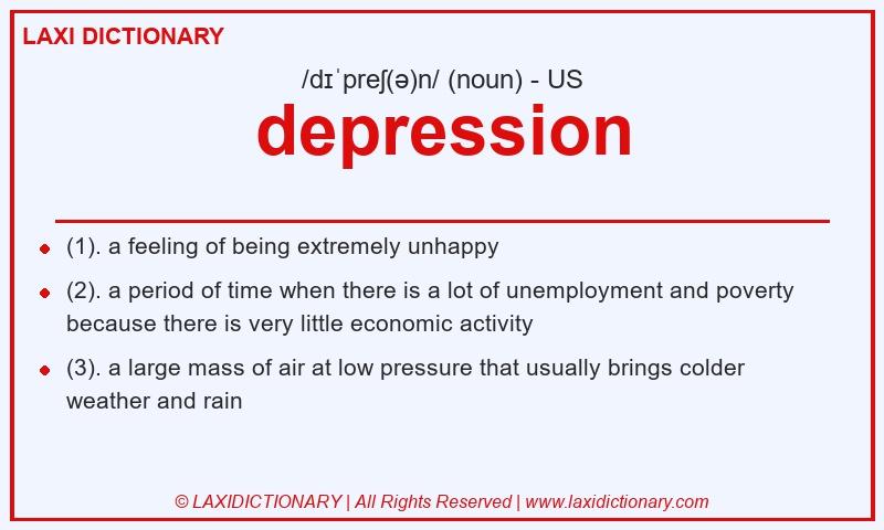 Definition depression in American English