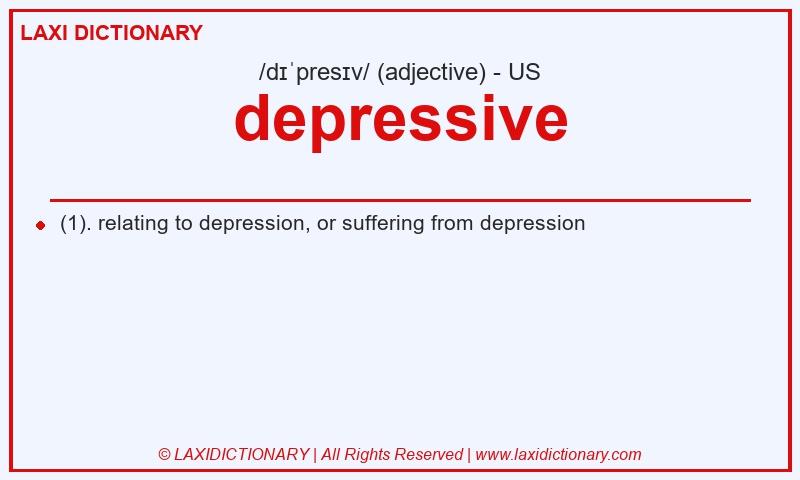 Definition depressive in American English