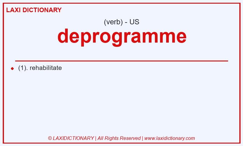 Definition deprogramme in American English