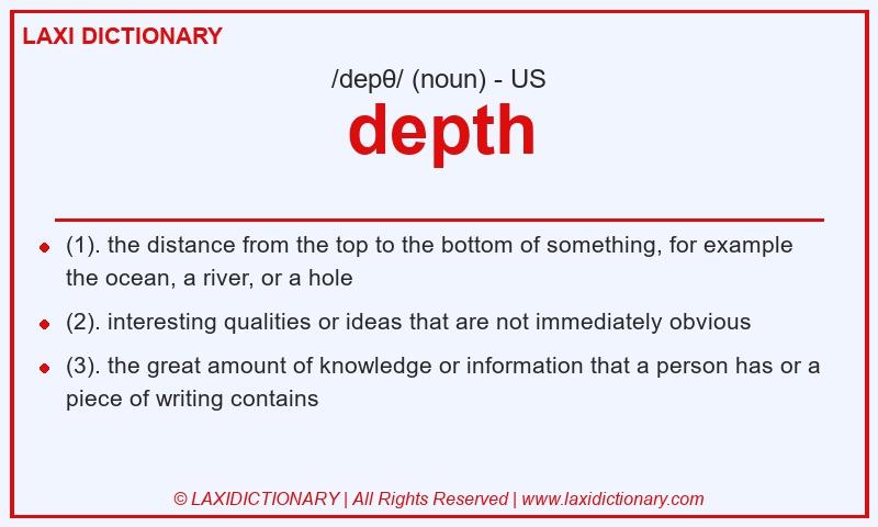 Definition depth in American English