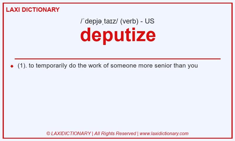 Definition deputize in American English