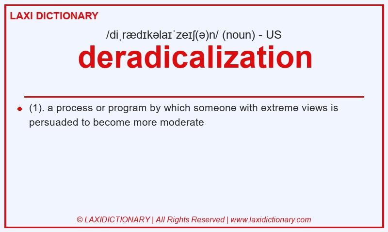 Definition deradicalization in American English