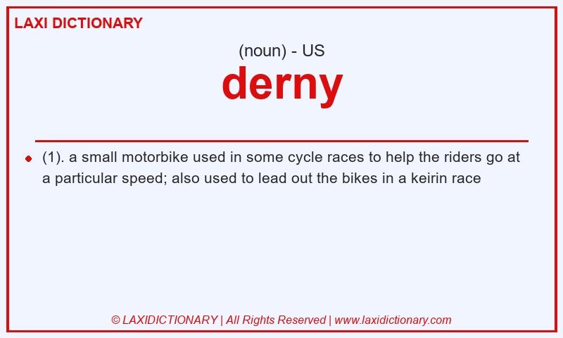 Definition derny in American English