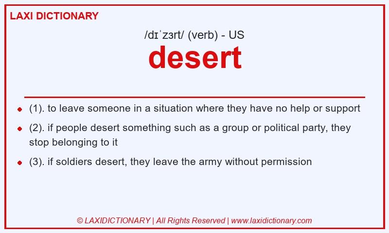 Definition desert in American English