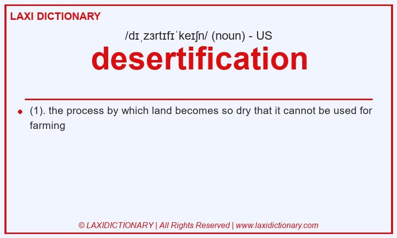 Definition desertification in American English