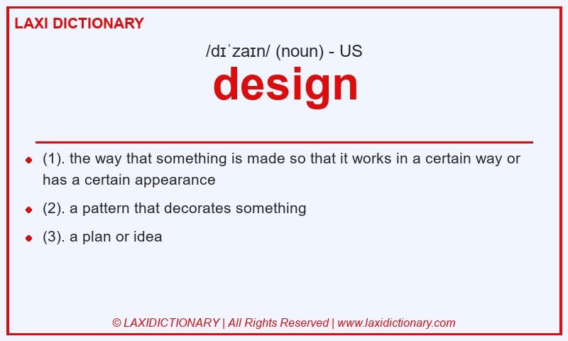 Definition design in American English