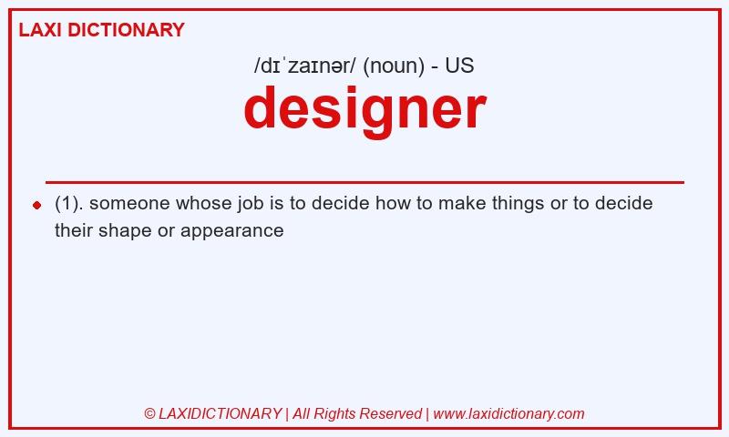 Definition designer in American English
