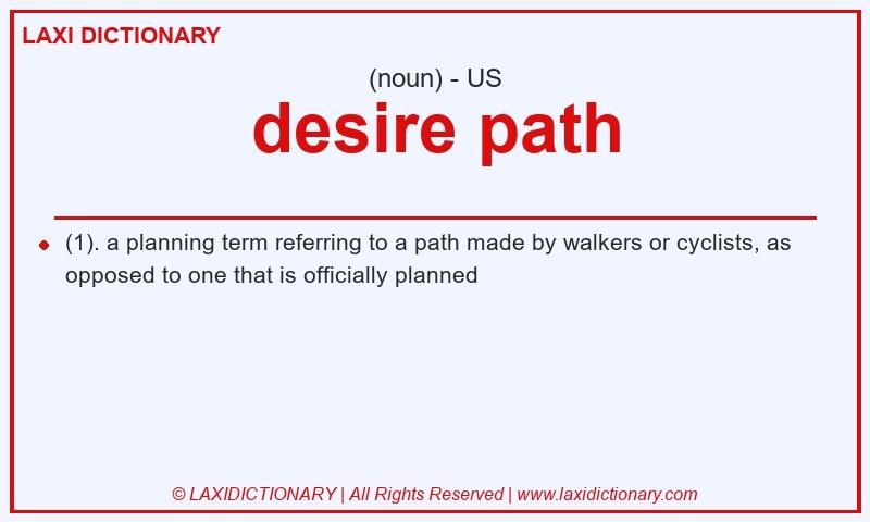 Definition desire path in American English