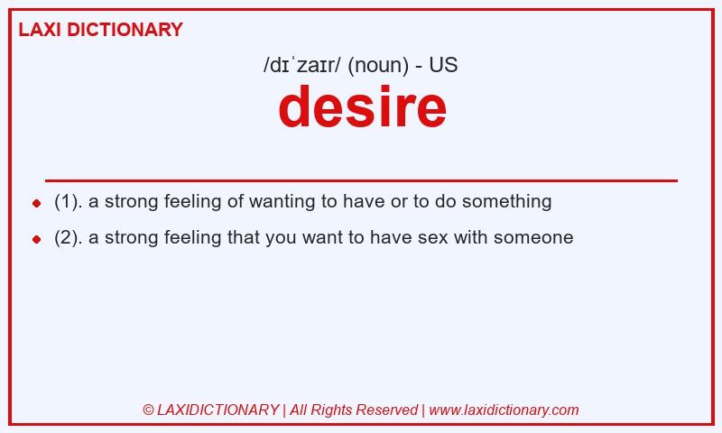 Definition desire in American English