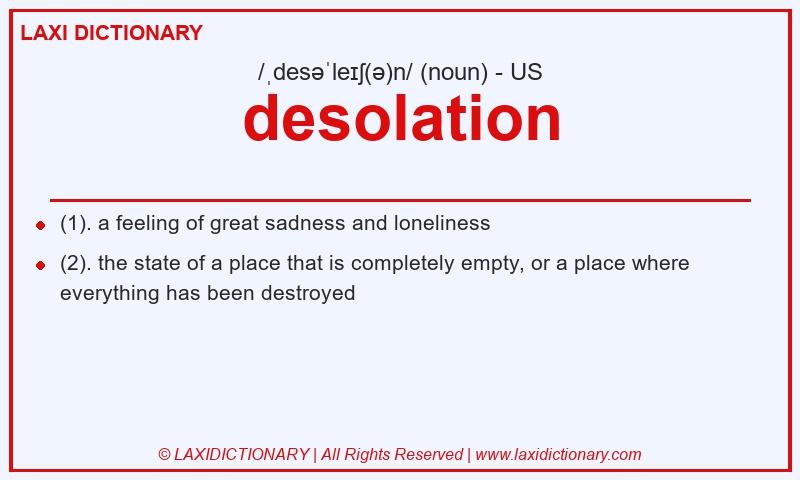 Definition desolation in American English