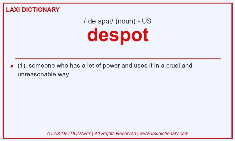 Definition despot in American English
