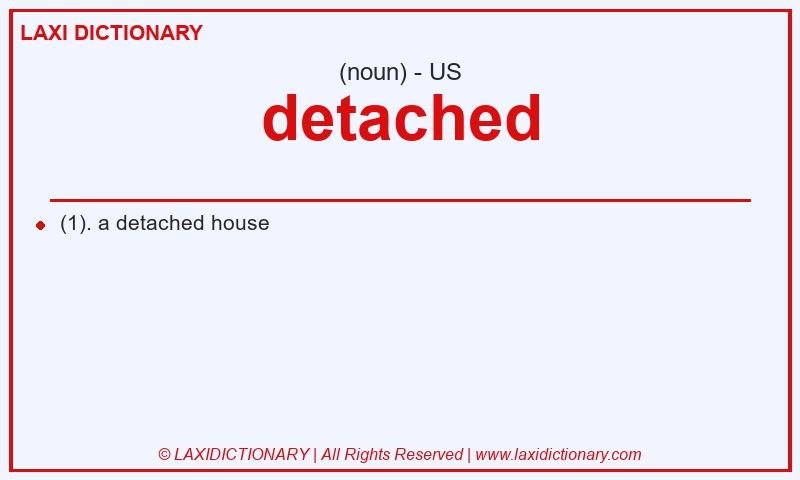 Definition detached in American English
