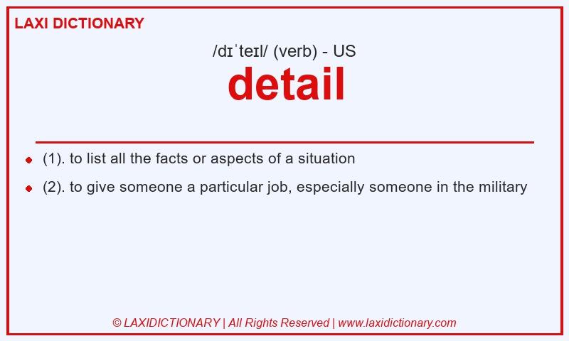 Definition detail in American English