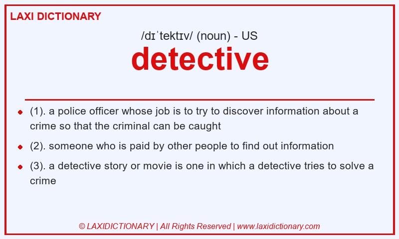 Definition detective in American English