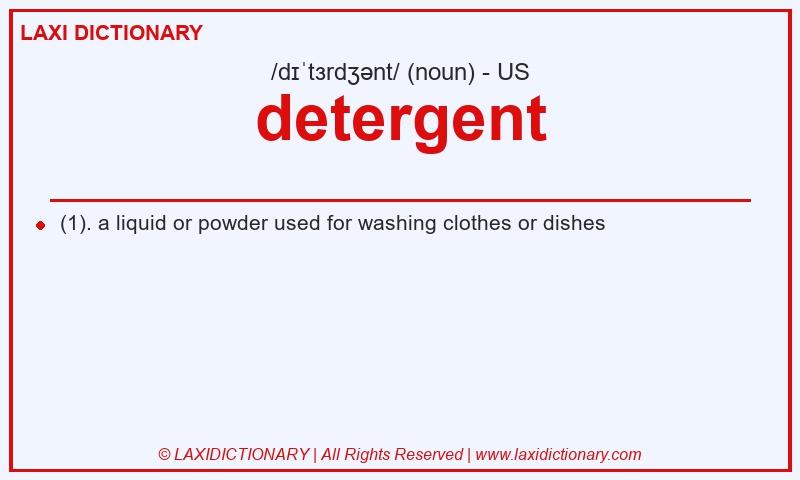 Definition detergent in American English