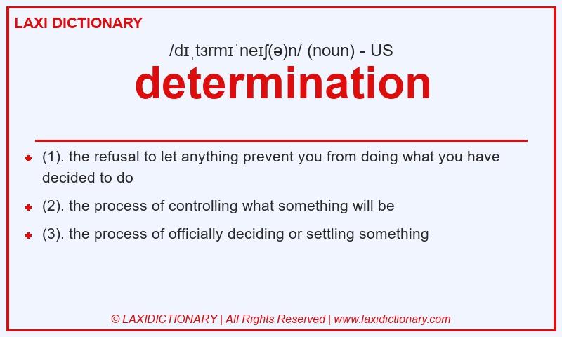 Definition determination in American English