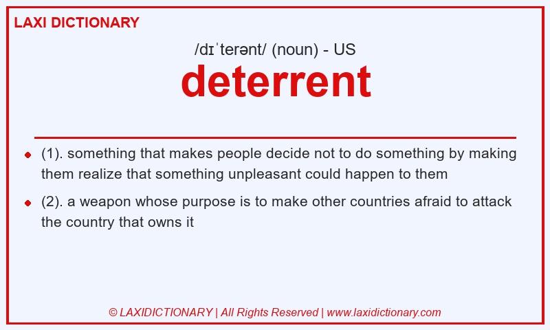 Definition deterrent in American English