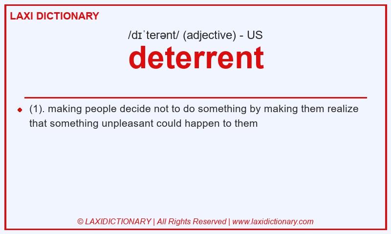 Definition deterrent in American English